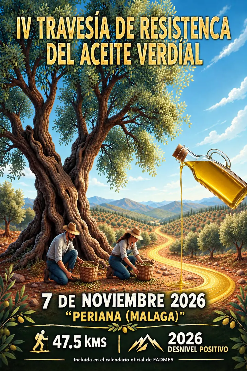 Cartel de la IV Travesía de Resistencia del Aceite Verdial, 7 de noviembre de 2026
